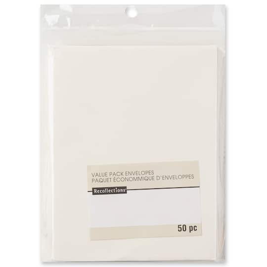 4.6&#x22; x 5.75&#x22; Ivory Envelopes Value Pack, 50ct. by Recollections&#x2122;